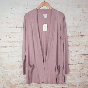 Rose long cartigan with pockets